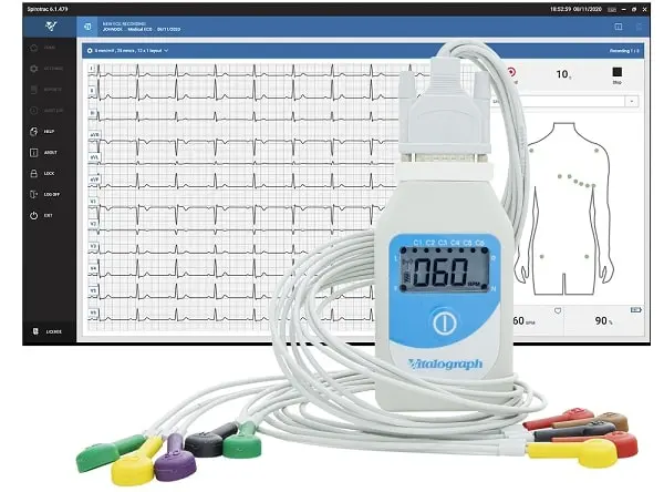 Vitalograph 12-Kanal-EKG mit Spirotrac 6 Software