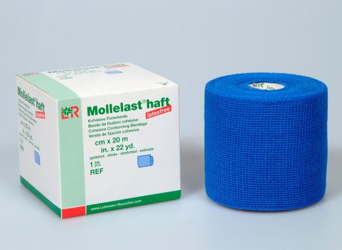 Lohmann&Rauscher Mollelast® haft Fixierbinde 20 m x 6 cm, blau