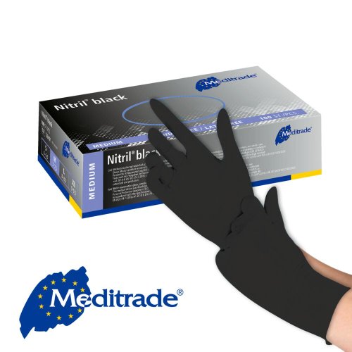 Meditrade Nitril® BLACK Untersuchungshandschuhe 