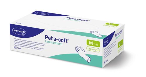 Hartmann Peha-soft® Latex protect puderfreie Untersuchungshandschuhe 