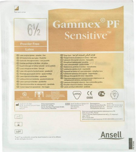 Ansell puderfreie Latex-OP-Handschuhe Gammex PF Sensitive 