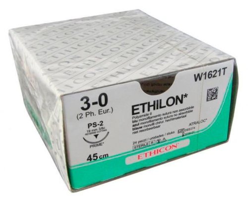 Ethicon ETHILON Nahtmaterial schwarz monofil FS2, 45 cm