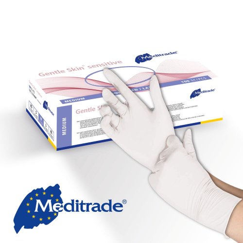 Meditrade puderfreie Latex-Untersuchungshandschuhe Gentle Skin® Sensitive 