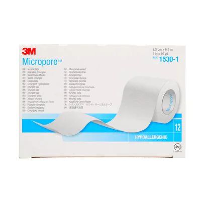 3M™ Micropore™ Hypoallergenes Vliespflaster 2,5 cm x 9,14 m, weiß