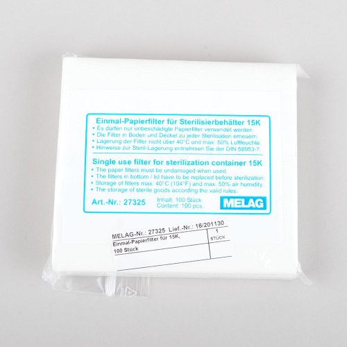 MELAG Einmal-Papierfilter für Sterilisationsbehälter 