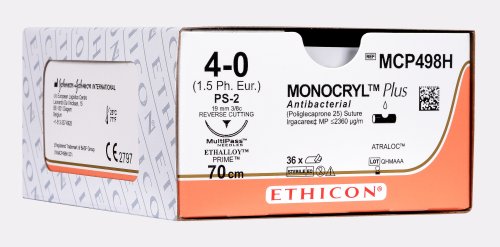 Monocryl Plus ungefärbt monofil metric Multipass 