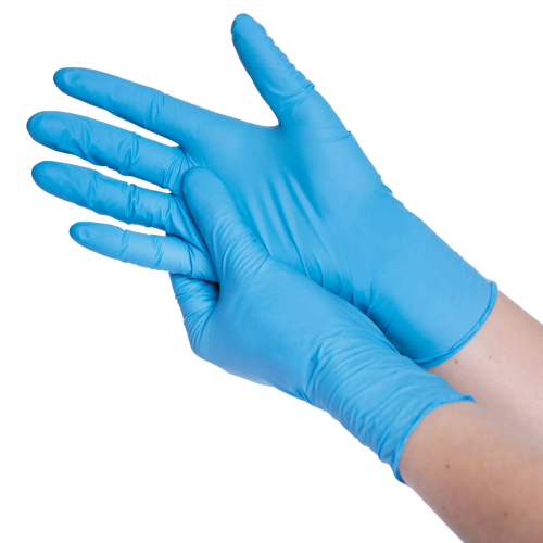 Eco Plus Nitril Handschuh puderfrei blau unsteril [Gr. M] 
